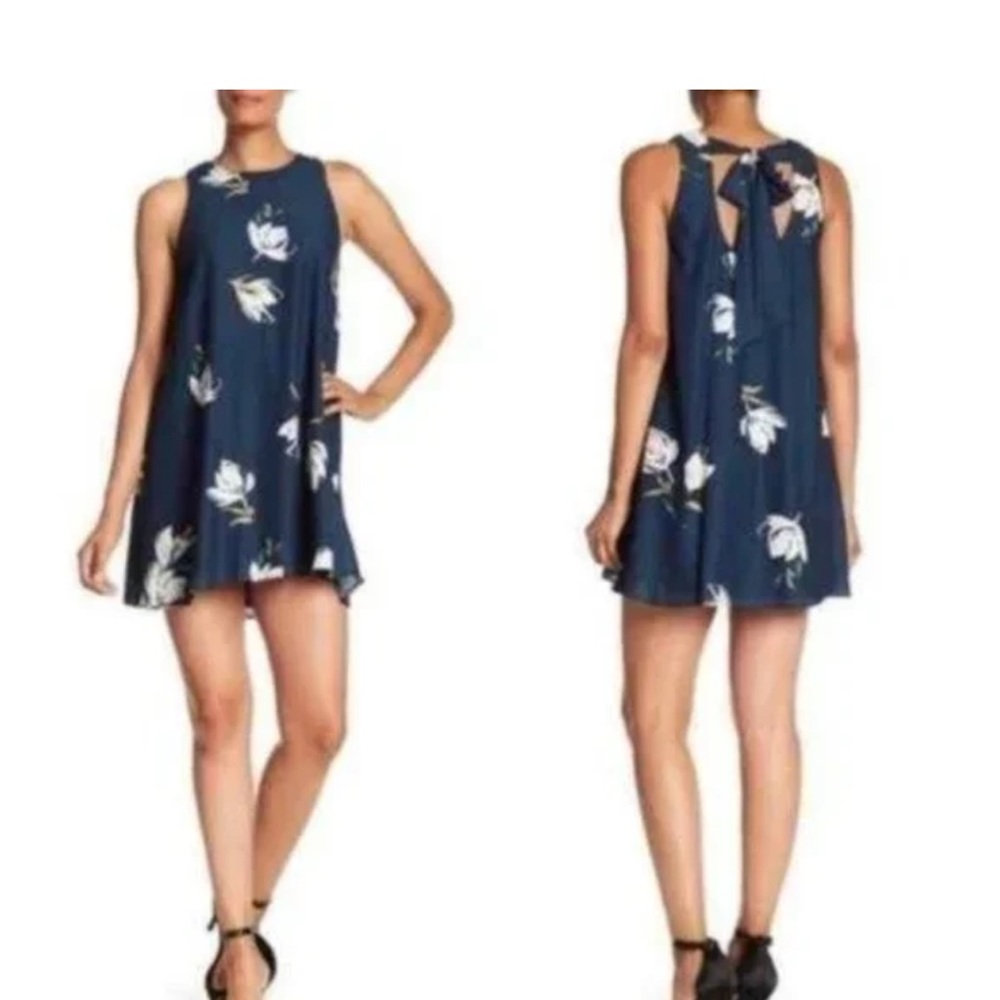 Amanda Uprichard Tie Back Floral Dress